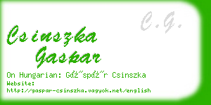 csinszka gaspar business card